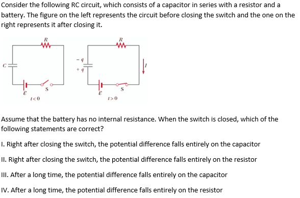 Solved Consider the following RC circuit, which consists of | Chegg.com