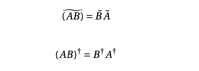 Solved (AB)=B~A~ (AB)†=B†A† | Chegg.com