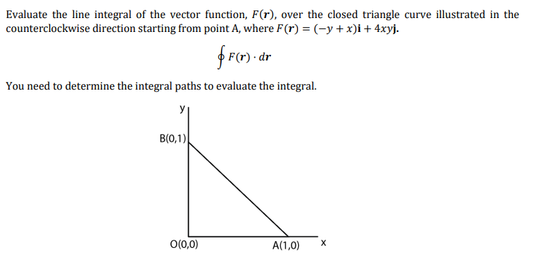 Solved Evaluate The Line Integral Of The Vector Function, | Chegg.com