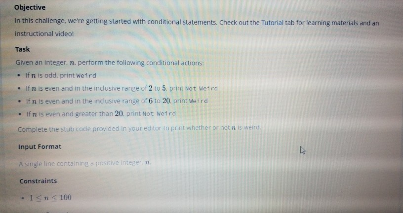 Solved Objective In this challenge, we're getting started | Chegg.com