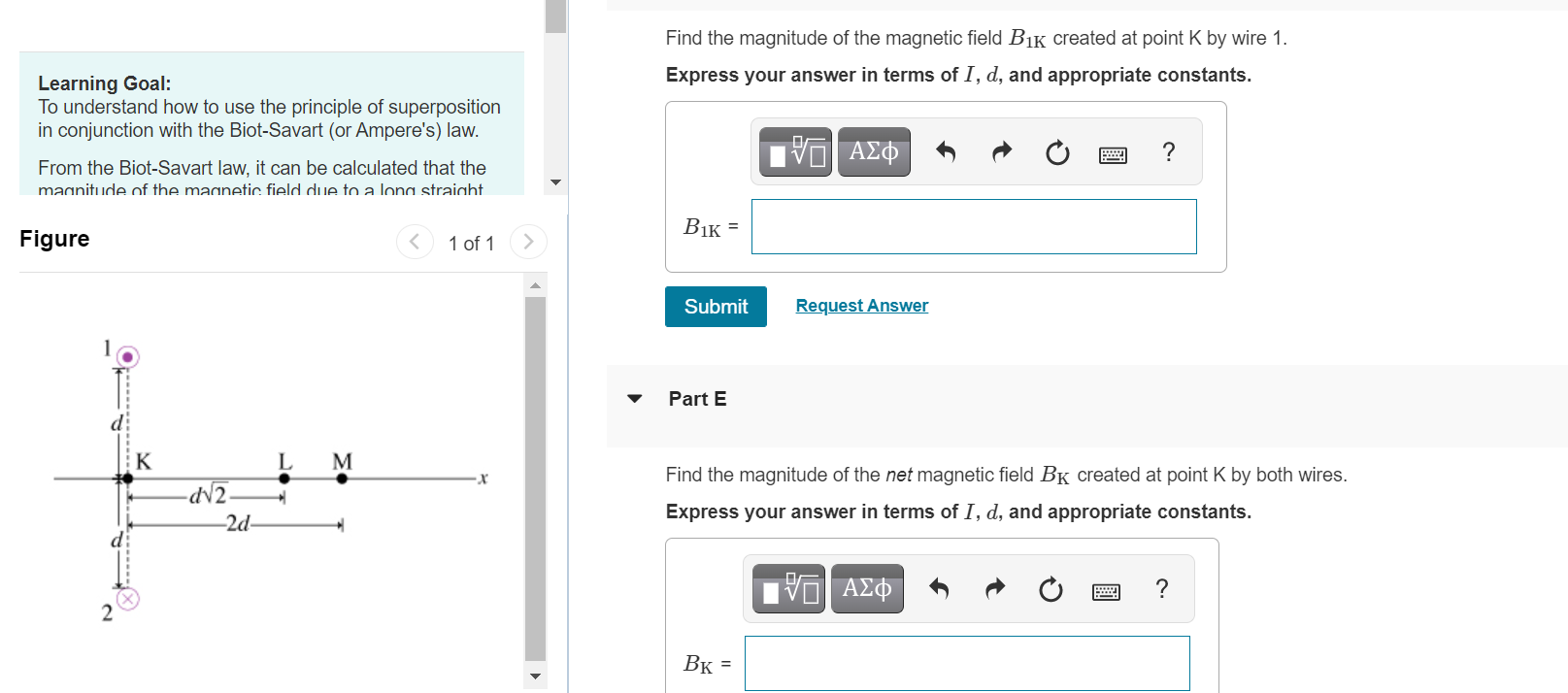 Solved calculate the magnetic field due to a set of two | Chegg.com