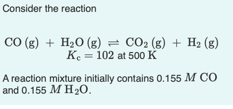 Solved What will be the equilibrium concentration of CO, | Chegg.com