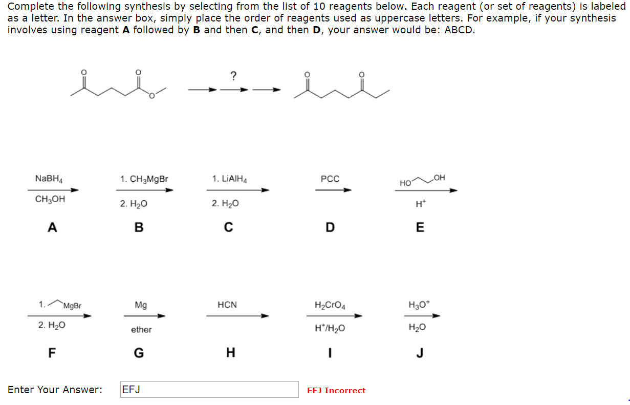 Solved Complete The Following Synthesis By Selecting From | Chegg.com