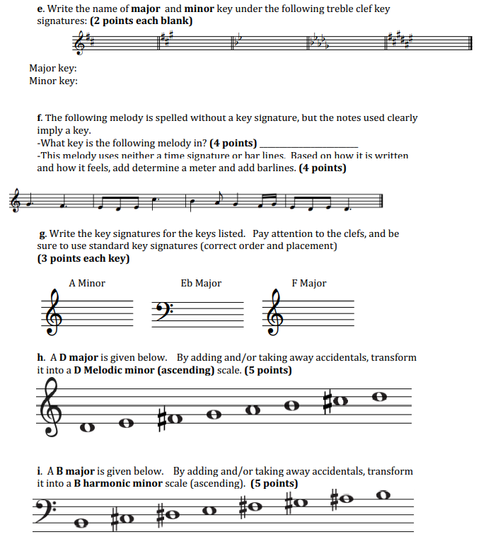 b flat major scale treble clef