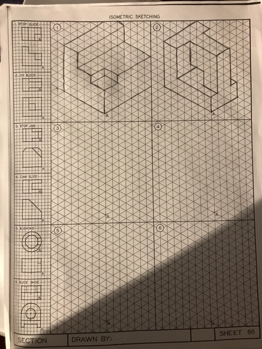 Solved ISOMETRIC SKETCHING DRAWN BY: SHEET 66 | Chegg.com