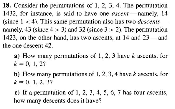 Solved 18. Consider The Permutations Of 1,2,3,4. The | Chegg.com