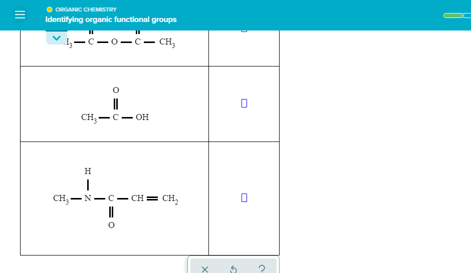 Solved O ORGANIC CHEMISTRY Identifying Organic Functional | Chegg.com