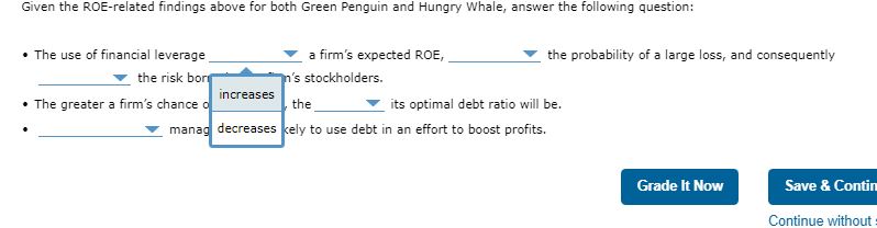 5. The effect of financial leverage on ROE Companies | Chegg.com