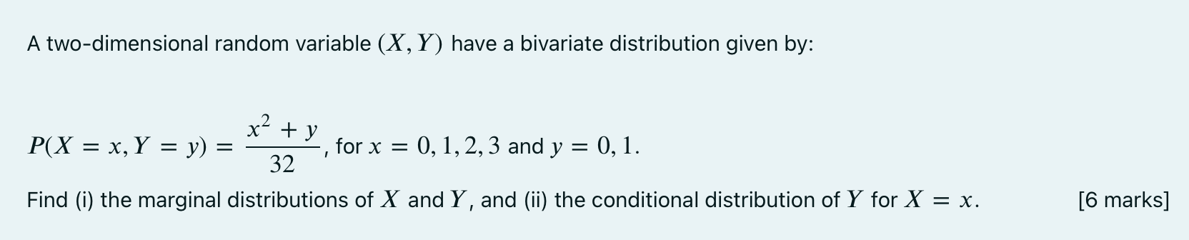 Solved A Two Dimensional Random Variable X Y Have A