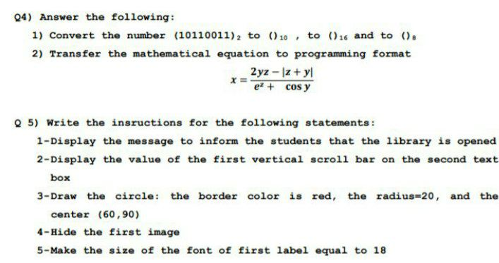 Solved 04) Answer the following: 1) Convert the number | Chegg.com