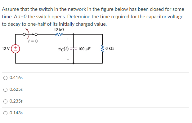 Solved Assume That The Switch In The Network In The Figure Chegg