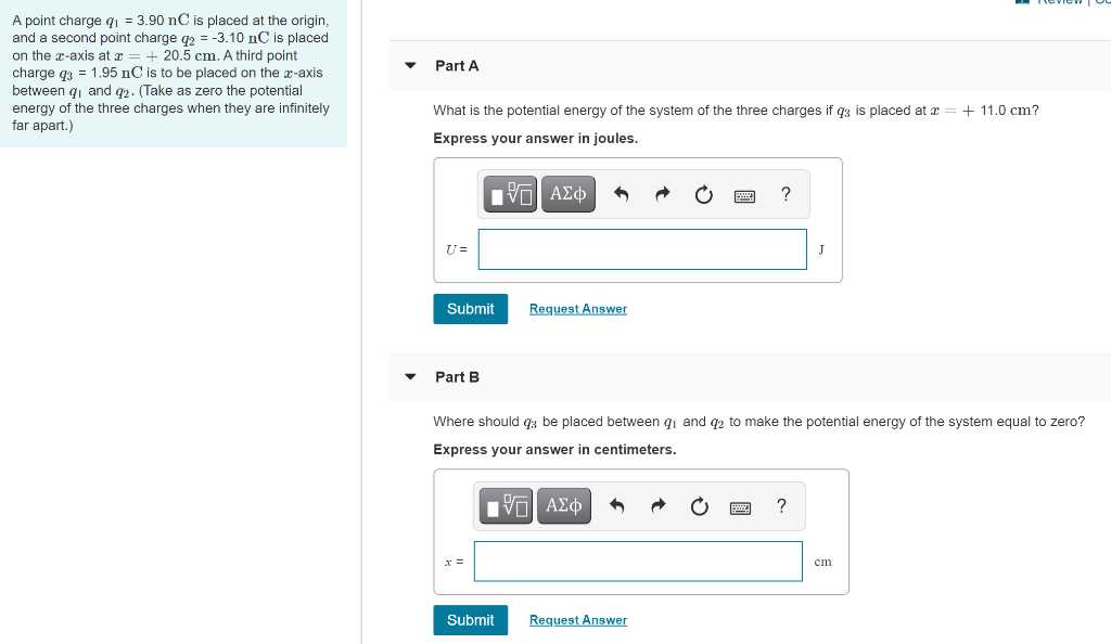 Solved Part A A point charge qı = 3.90 nC is placed at the | Chegg.com