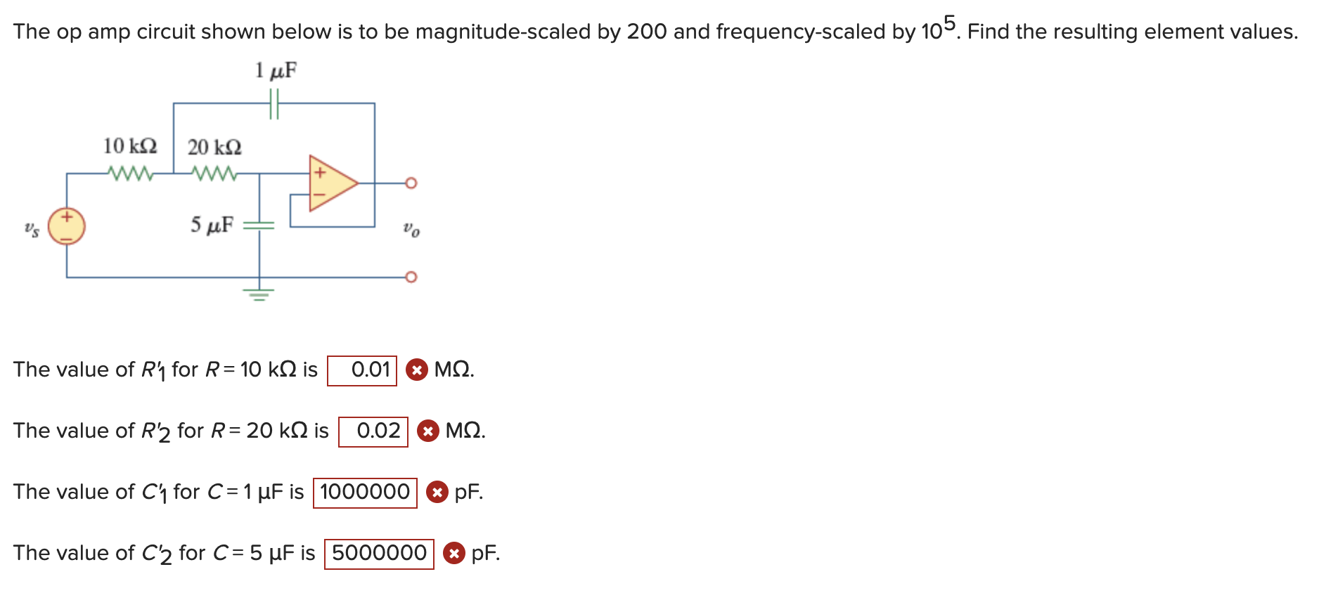 Solved The op amp circuit shown below is to be | Chegg.com