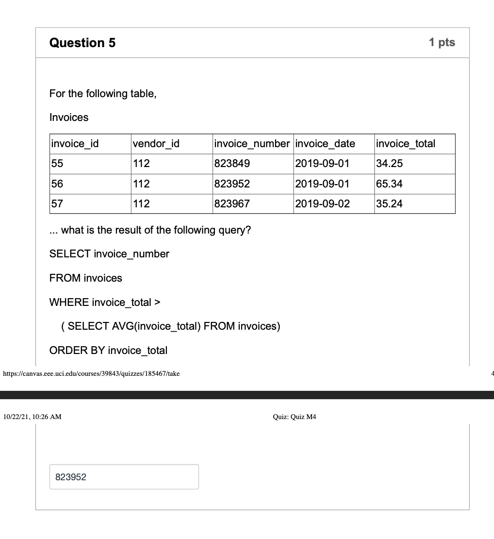 solved-question-5-1-pts-for-the-following-table-invoices-chegg
