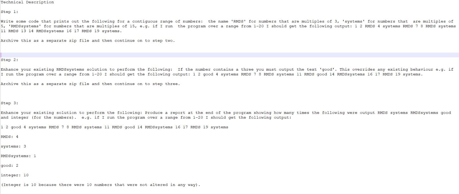 Solved Technical Description Step 1 Write Some Code That Chegg