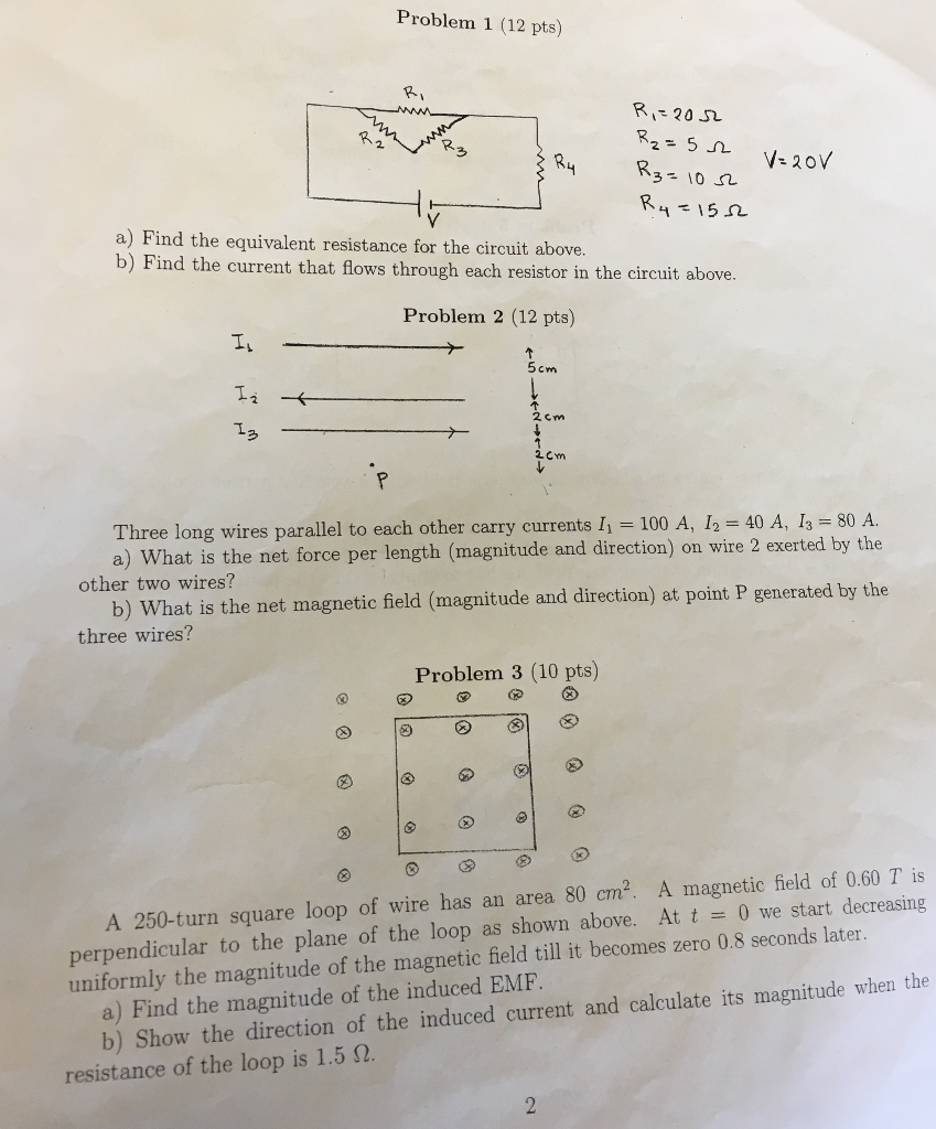 Solved Problem 1 (12 pts) 21 R,こ20.52 2. a) Find the | Chegg.com