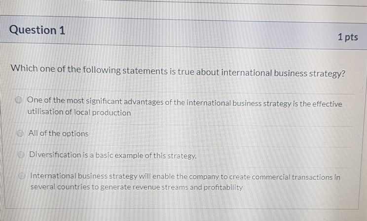 Which Of The Following Statements Is True Of Strategy?