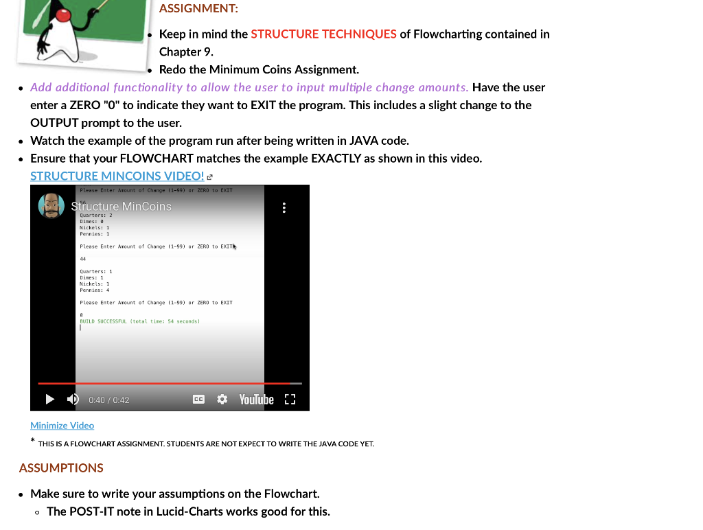 START Minimum Coins Flowchart quarters = 0 dimos=0 | Chegg.com