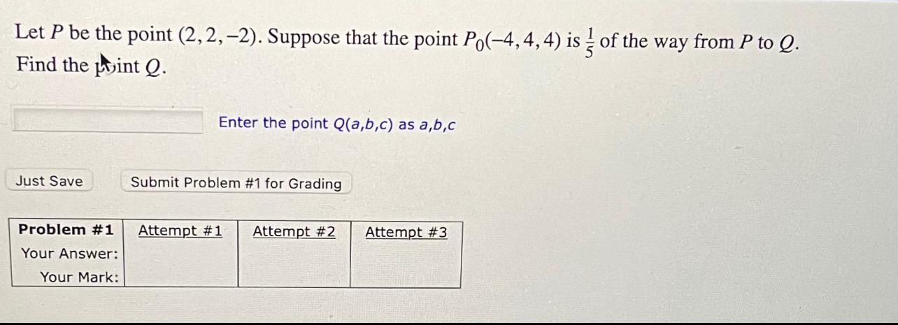 if the point p 1 2 q 0 0