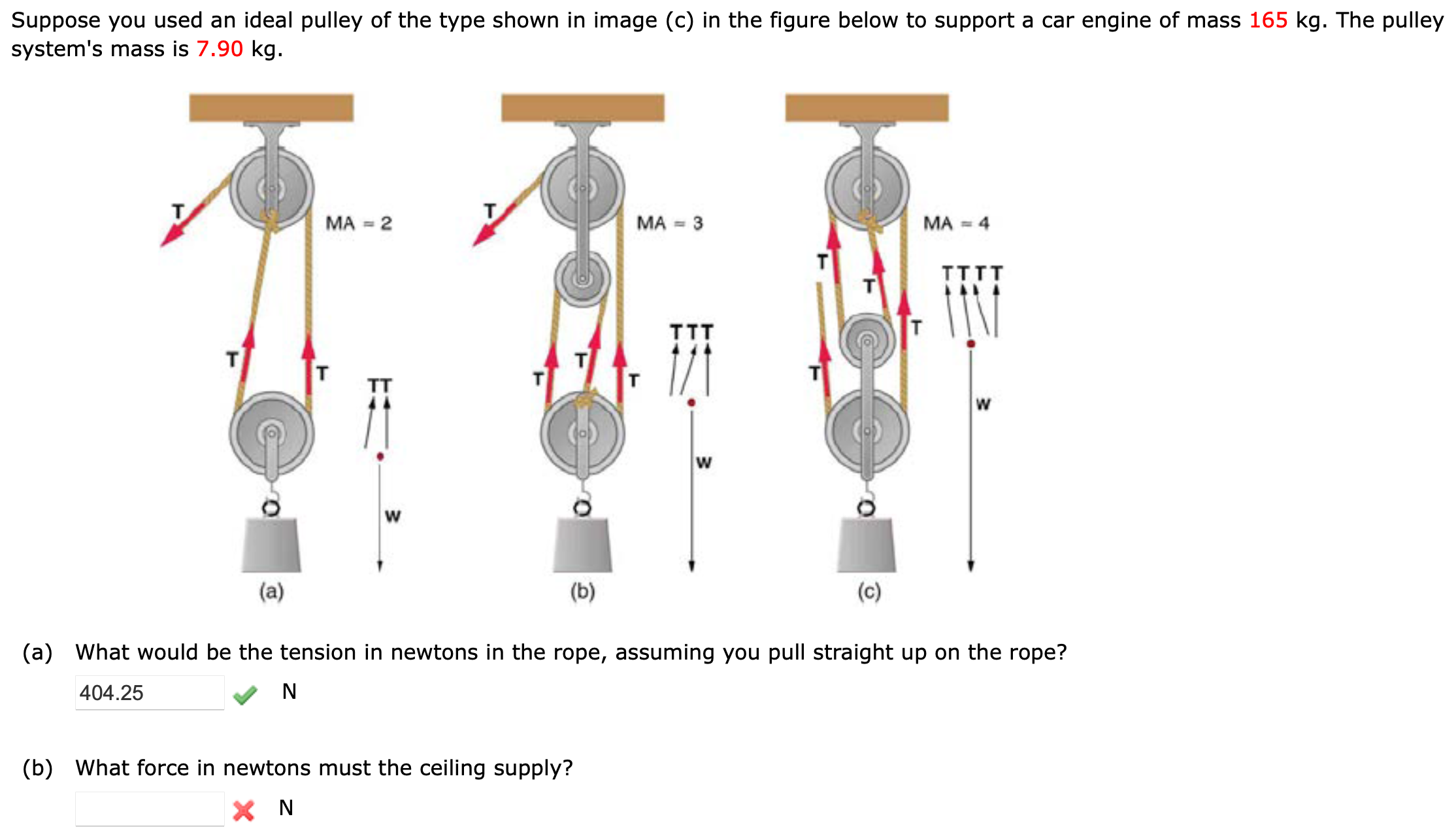 Solved Suppose You Used An Ideal Pulley Of The Type Shown In | Chegg.com