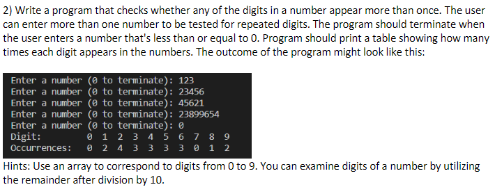 Solved Write A Program That Checks Whether Any Of The Chegg Com