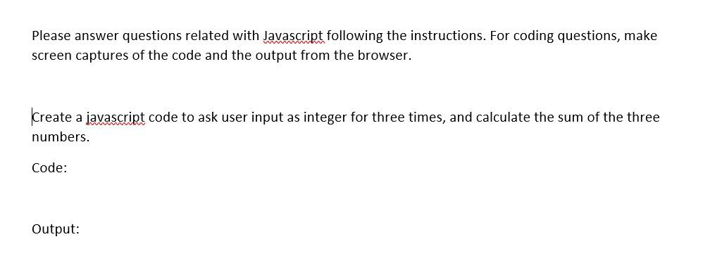 Solved Please answer questions related with Javascript | Chegg.com