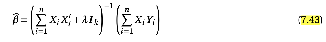 Exercise 7 3 For The Ridge Regression Estimator 7 Chegg Com