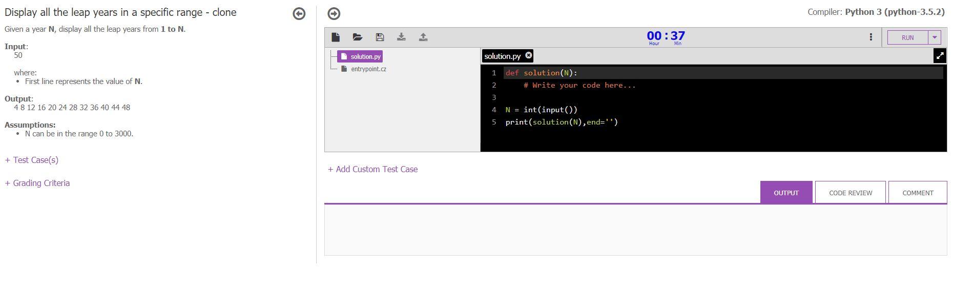 Solved Compiler: Python 3 (python-3.5.2) Display all the | Chegg.com