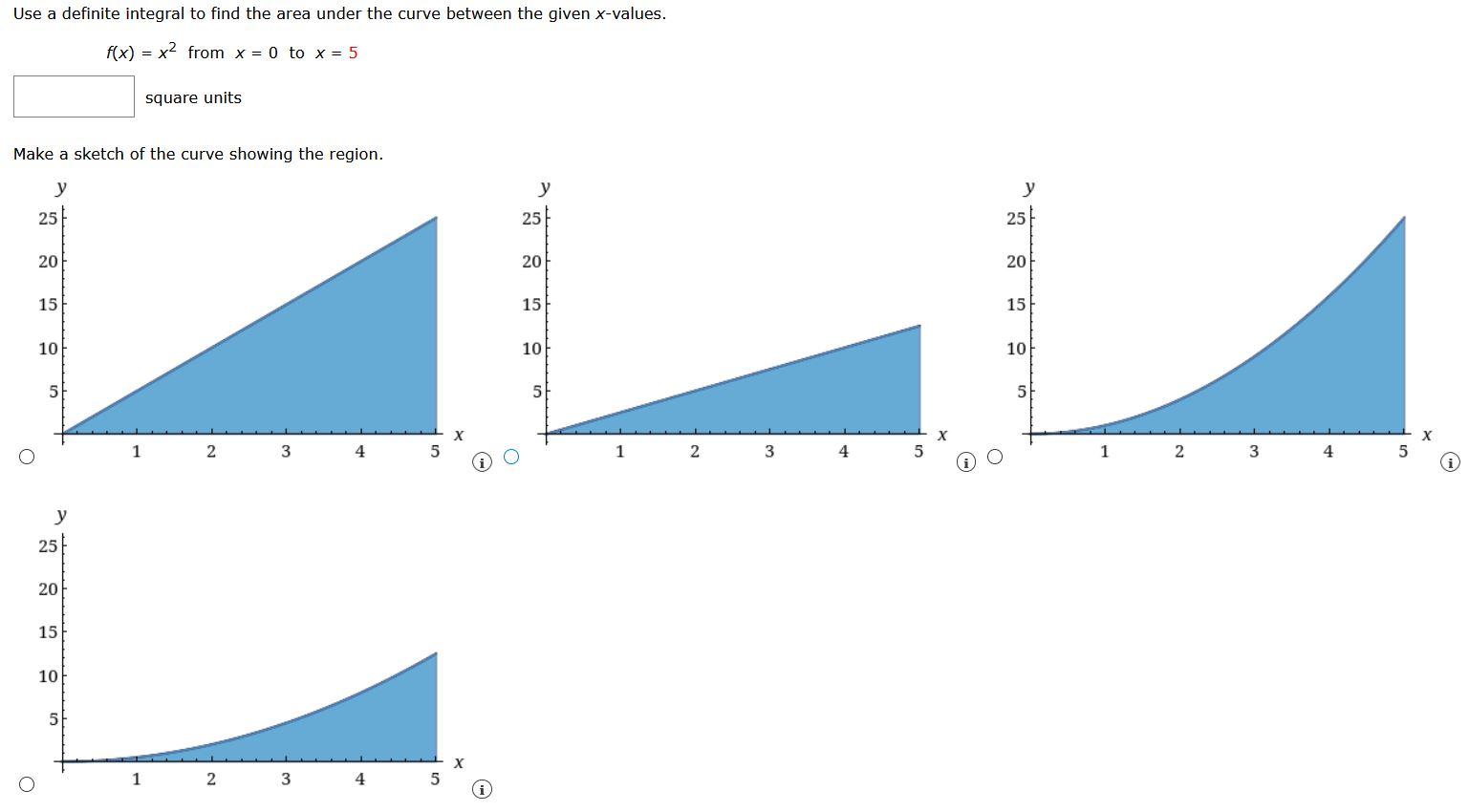 Finding The Area Under The Curve Using Definite Integrals