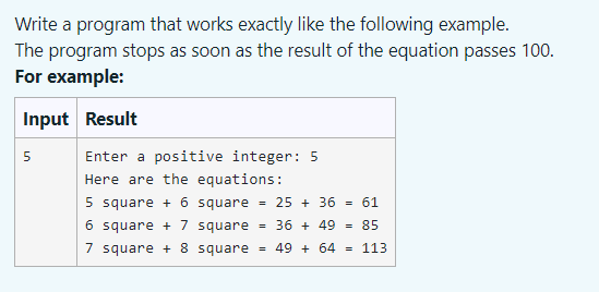 Solved Write a program that works exactly like the following | Chegg.com
