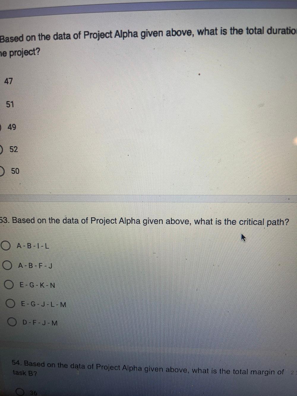 Based on the data of Project Alpha given above, what | Chegg.com