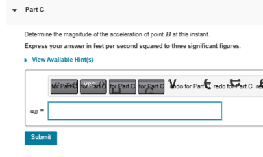 Solved Determine the magnitude of the velocity of point B at | Chegg.com