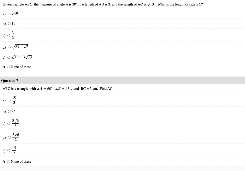 solved-given-triangle-abc-the-measure-of-angle-a-is-30-chegg