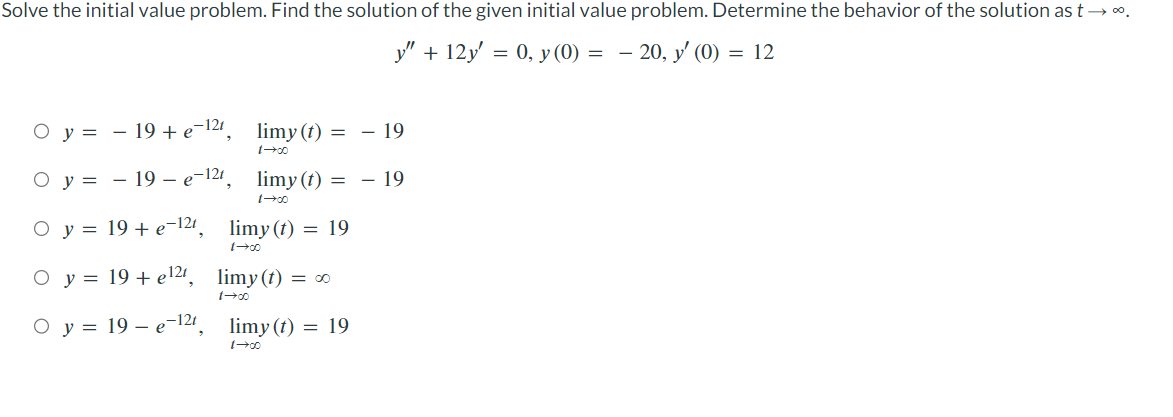 Solved Solve The Initial Value Problem. Find The Solution Of | Chegg.com