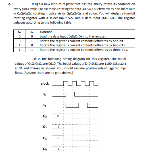 Solved 2. Design a new kind of register that has the ability | Chegg.com
