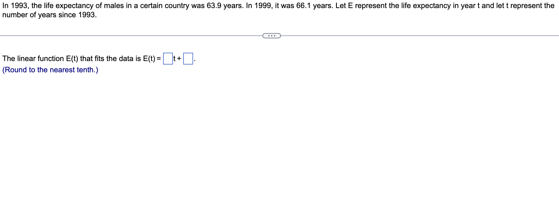 Solved In 1993, the life expectancy of males in a certain | Chegg.com