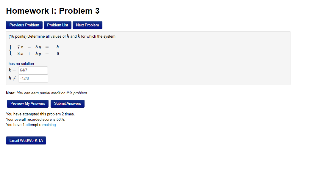 Solved Homework l: Problem 3 Previous Problem Problem List | Chegg.com