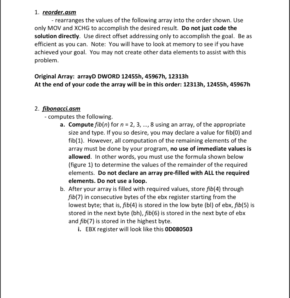 Solved IMMEDIATE ASSEMBLY HELP!! Please read the following