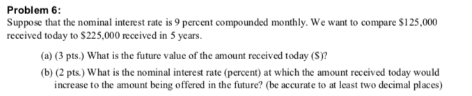 Solved Problem 6: Suppose that the nominal interest rate is | Chegg.com