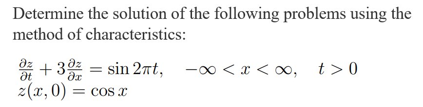 Solved Determine the solution of the following problems | Chegg.com