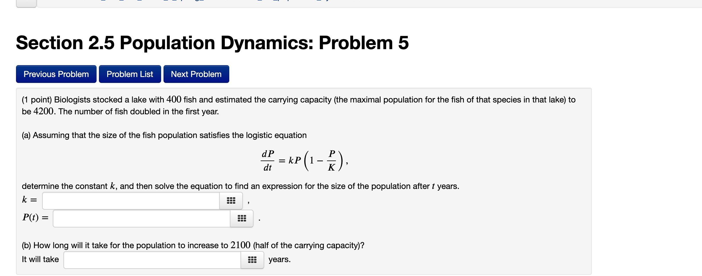 Solved Section 2 5 Population Dynamics Problem 5 Previous Chegg Solved Section 2 5 Population Dynamics Problem 5 Previous Chegg