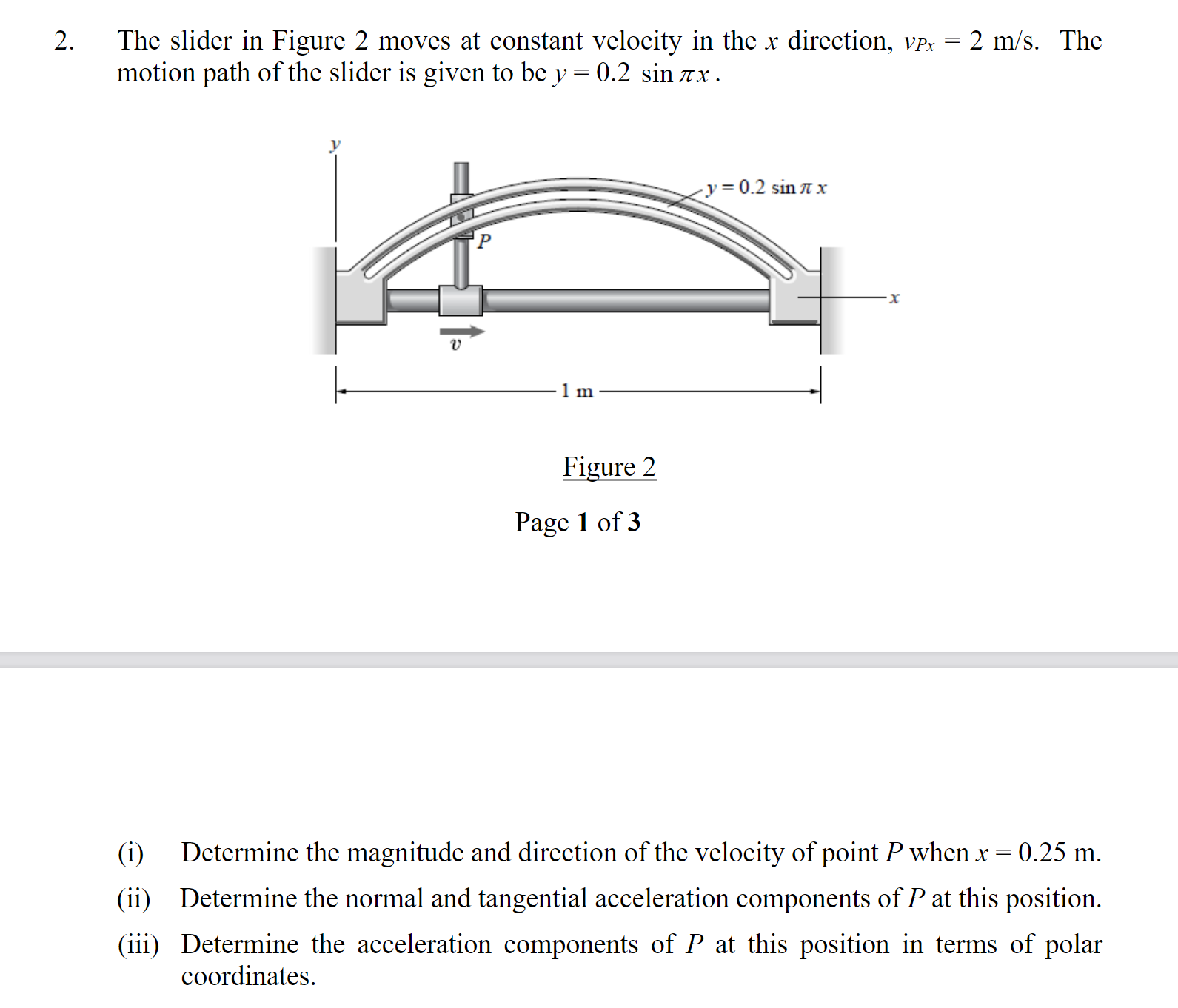 Solved The slider in Figure 2 moves at constant velocity in | Chegg.com