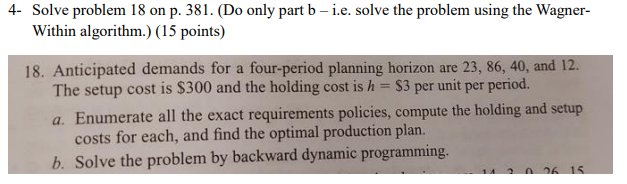 Solved - Solve problem 18 on p. 381 . (Do only part b− i.e. | Chegg.com