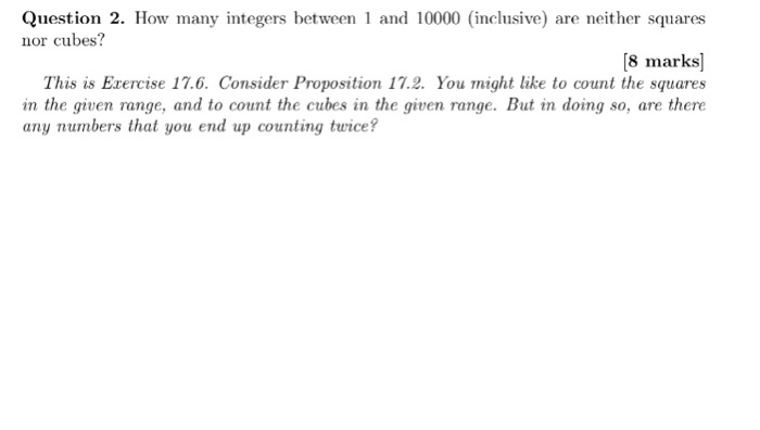 Solved Question 2. How many integers between 1 and 10000 | Chegg.com