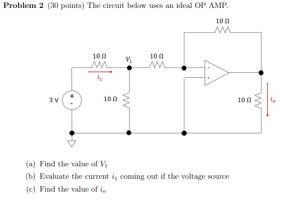 Solved Problem 2 (30 points) The circuit below uses an ideal | Chegg.com