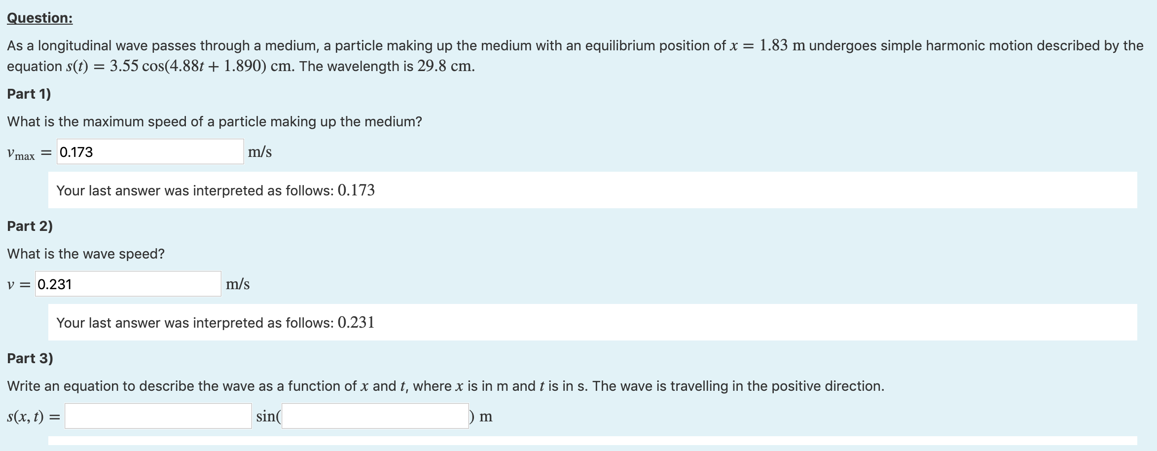 Solved Question: As a longitudinal wave passes through a | Chegg.com