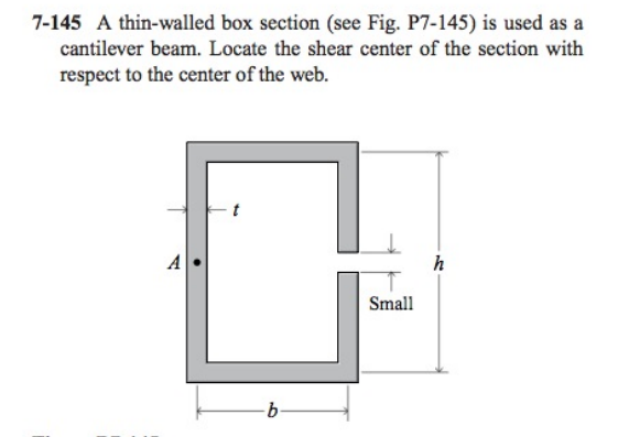 Solved 7-145 A thin-walled box section (see Fig. P7-145) is | Chegg.com