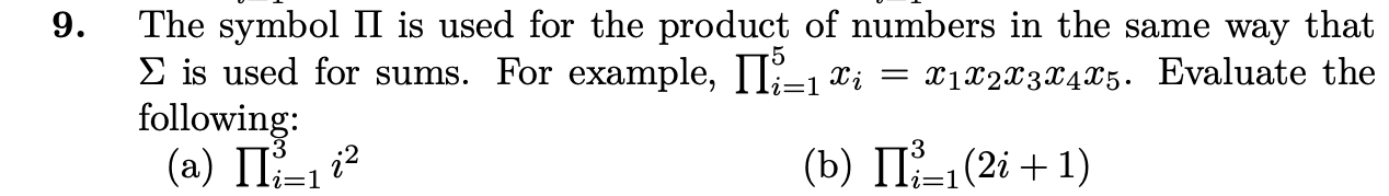 Solved Discrete Math HW: The symbol Π is used for the | Chegg.com