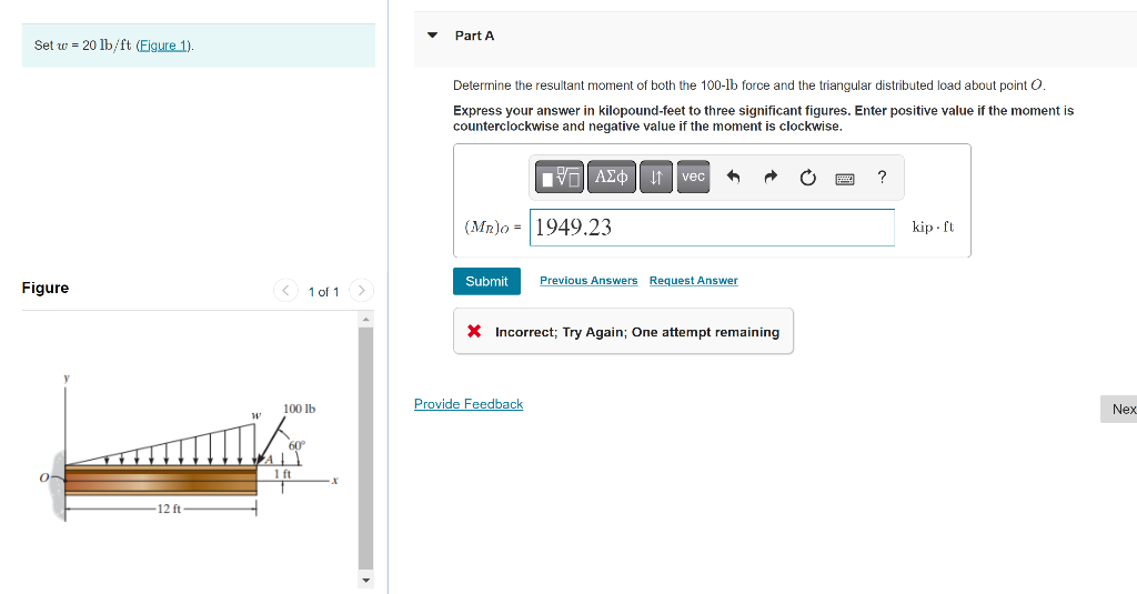 Solved Determine the resultant moment of both the 100−lb | Chegg.com