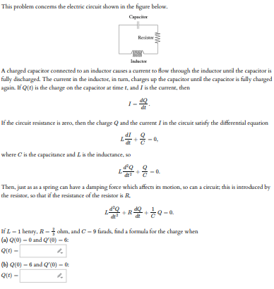 Solved This problem concerns the electric circuit shown in | Chegg.com